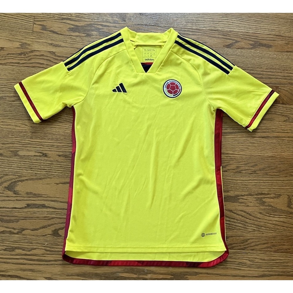 Adidas Colombia 22 Authentic Match Home Soccer Football Jersey Youth 15-16 XL